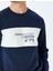 Bisiklet Yaka Renk Bloklu Pamuk Karışımlı Slogan Baskılı Sweatshirt 5