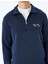 Slogan Işlemeli Pamuk Karışımlı Dikiş Detaylı Yarım Fermuarlı Sweatshirt 5