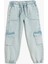 Pamuklu Beli Bağcıklı Cepli Jogger Denim Pantolon 1