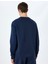 Bisiklet Yaka Renk Bloklu Pamuk Karışımlı Slogan Baskılı Sweatshirt 4
