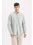 %100 Pamuk Regular Fit Polo Yaka Oxford Basic Düz Uzun Kollu Gömlek A8028AX25SP 1