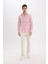 %100 Pamuk Modern Fit Polo Yaka Çizgili Uzun Kollu Gömlek E5046AX25SM 2