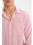 %100 Pamuk Modern Fit Polo Yaka Çizgili Uzun Kollu Gömlek E5046AX25SM 5
