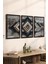 3 Parça Siyah Çerçeve Görünümlü Mdf Poster Tablo Seti - Set 6 1