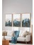 Gerçek Ahşap Çerçeveli 3 Parça 3D Poster Tablo Seti - ERSY3SET17 1