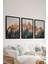3 Parça Siyah Çerçeve Görünümlü Mdf Poster Tablo Seti - Set 24 1