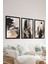 3 Parça Siyah Çerçeve Görünümlü Mdf Poster Tablo Seti - Set 40 1