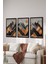 3 Parça Siyah Çerçeve Görünümlü Mdf Poster Tablo Seti - Set 21 1