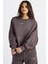 Sportswear Essential Collection Fleece Oversized Kadın Sweatshirt Kahverengi 1