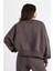 Sportswear Essential Collection Fleece Oversized Kadın Sweatshirt Kahverengi 2