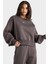 Sportswear Essential Collection Fleece Oversized Kadın Sweatshirt Kahverengi 3