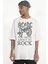 Top Rock Acdc Beyaz Oversize Erkek Tshirt 1