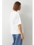 Ekru Pamuklu Baskı Detaylı Bisiklet Yaka T-Shirt 3