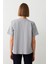 Gri Bisiklet Yaka Düz T-Shirt 3