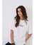 Ekru Baskı Detaylı Kısa Kollu T-Shirt 2