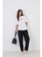 Ekru Baskı Detaylı Kısa Kollu T-Shirt 3