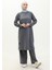 Iki Ip Tunik Pantolon Ikili Takım 0044-16 Koyu Gri 2