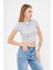 Bisiklet Yaka Kısa Kol Badi Crop Coton Body 4020 3