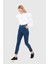 Paçası Garni Kumaş Detaylı Mavi Skinny Jean 2