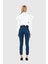 Paçası Garni Kumaş Detaylı Mavi Skinny Jean 3