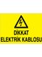 Dikkat Elektrik Kablosu Uyarı Tabelası - 50 x 70 Alüminyum Kompozit Panel - K13 1