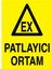 Patlayıcı Ortam Uyarı Tabelası - 70 x 100 Alüminyum Kompozit Panel - Pm8 1