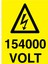 154000 Volt Uyarı Tabelası - 70 x 100 Alüminyum Kompozit Panel - Vol1 1