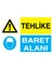Tehlike Baret Alanı Uyarı Tabelası - 20 x 30 Alüminyum Kompozit Panel - Kkb9 1
