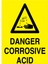Danger Corrosive Acid Uyarı Tabelası - 70 x 100 Alüminyum Kompozit Panel - İL10 1