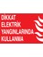 Dikkat Elektrik Yangınlarında Kullanma Uyarı Tabelası - 50 x 70 Alüminyum Kompozit Panel - Y70 1