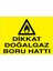 Dikkat Doğalgaz Boru Hattı Uyarı Tabelası - 35 x 50 Alüminyum Kompozit Panel - DG33 1