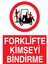 Forklifte Kimseyi Bindirme Uyarı Tabelası - 50 x 70 Alüminyum Kompozit Panel - F1 1