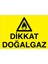 Dikkat Doğalgaz Uyarı Tabelası - 70 x 100 Alüminyum Kompozit Panel - DG37 1