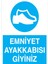 Emniyet Ayakkabısı Giyiniz Uyarı Tabelası - 70 x 100 Foreks - AK11 1