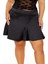 Plus Size Saten Mini Etek 3
