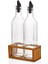 2 Li Yağdanlık Seti 500 ml , Ahşap Stantlı Yağlık Sirkelik 2