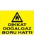 Dikkat Doğalgaz Boru Hattı Uyarı Tabelası - 70 x 100 Foreks - DG33 1
