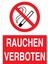 Rauchen Verboten Uyarı Tabelası - 35 x 50 Foreks - SİG30 1