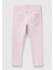 Kız Çocuk Logo Işlemeli Beli Lastikli Dar Kesim Pantolon E00X 2