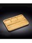 Dekoratif Bambu Sunumluk Tabak Bölmeli Servis Tabağı Çerezlik 25 x 14 cm 1