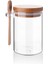 Bambu Kapaklı 600 ml, Cam, Kavanoz, Kaşıklı 1 Adet 2