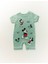 Çocuk Micky Mouse Baskılı Çıtçıtllı Mint Kısa Tulum 1