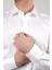 Slim Fit Düz Beyaz Gömlek 4