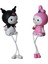 My Melody Kuromi Ayakları Sallanan 2'li Biblo Seti Dekoratif Ürün Ofis Yeni Yıl Doğum Günü si 2