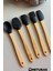 Mutfak Bambu Silikon Isıya Dayanıklı Kaşık Kepçe Spatula Takımı 5 Li Set 5