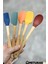 Mutfak Bambu Silikon Isıya Dayanıklı Kaşık Kepçe Takımı 5 Li Set 10