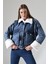 Içi Kürk Oversize Denim Ceket 1