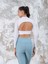 Uzun Kollu Sırtı Pencere Detaylı Spor Crop Tişört 1