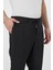 Erkek Slim Fit Beli Lastikli Ipli Fermuarlı Likralı Rahat Antrasit Jogger Pantolon 4