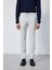 Erkek Slim Fit Beli Lastikli Ipli Fermuarlı Likralı Rahat Gri Jogger Pantolon 1